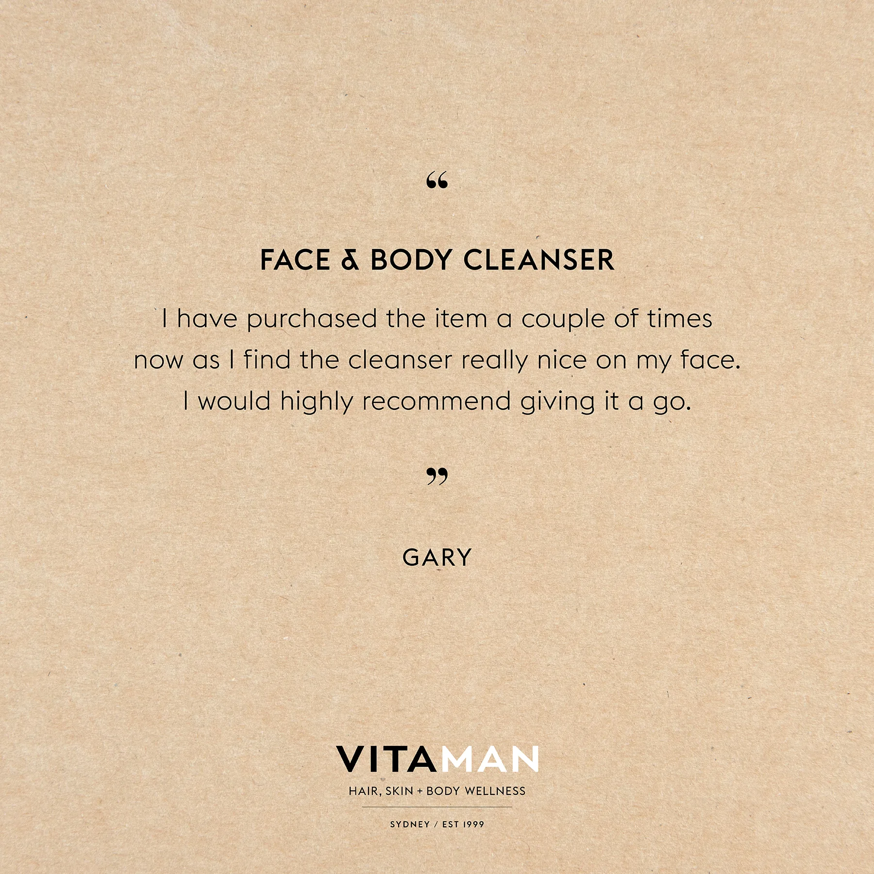 VITAMAN - Organic Face And Body Cleanser For Men 250ml - Image 2