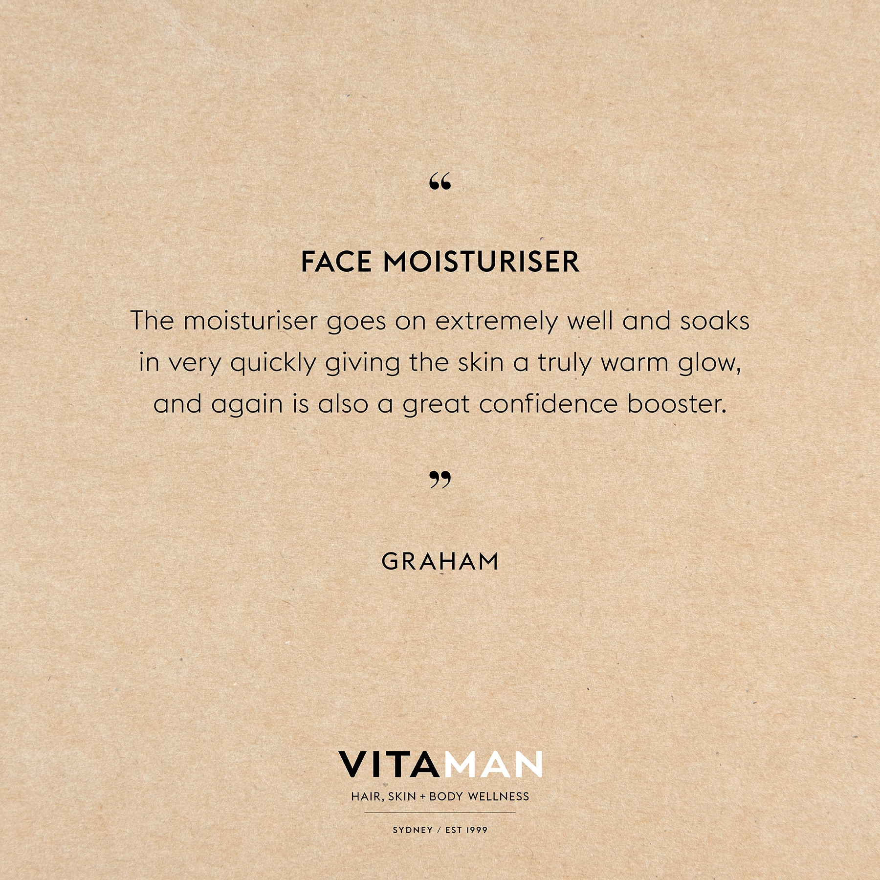 VITAMAN - Organic Face Moisturiser For Men 100ml - Image 5