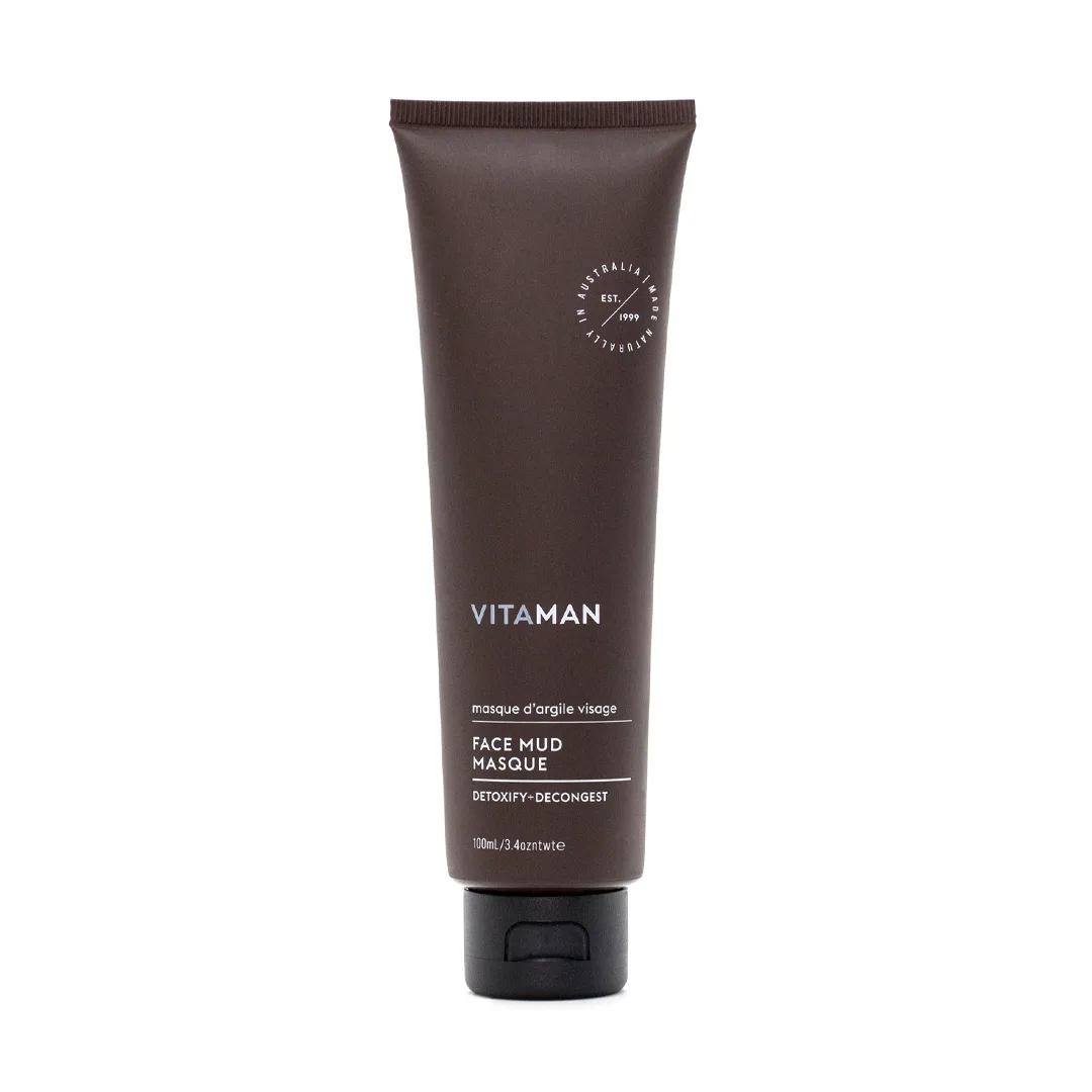 VITAMAN - Organic Mineral Rich Face Mud Mask For Men 100ml - Image 6
