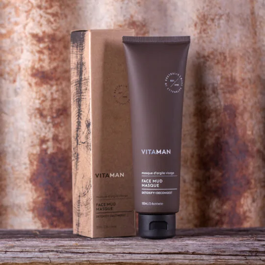 VITAMAN - Organic Mineral Rich Face Mud Mask For Men 100ml - Image 3