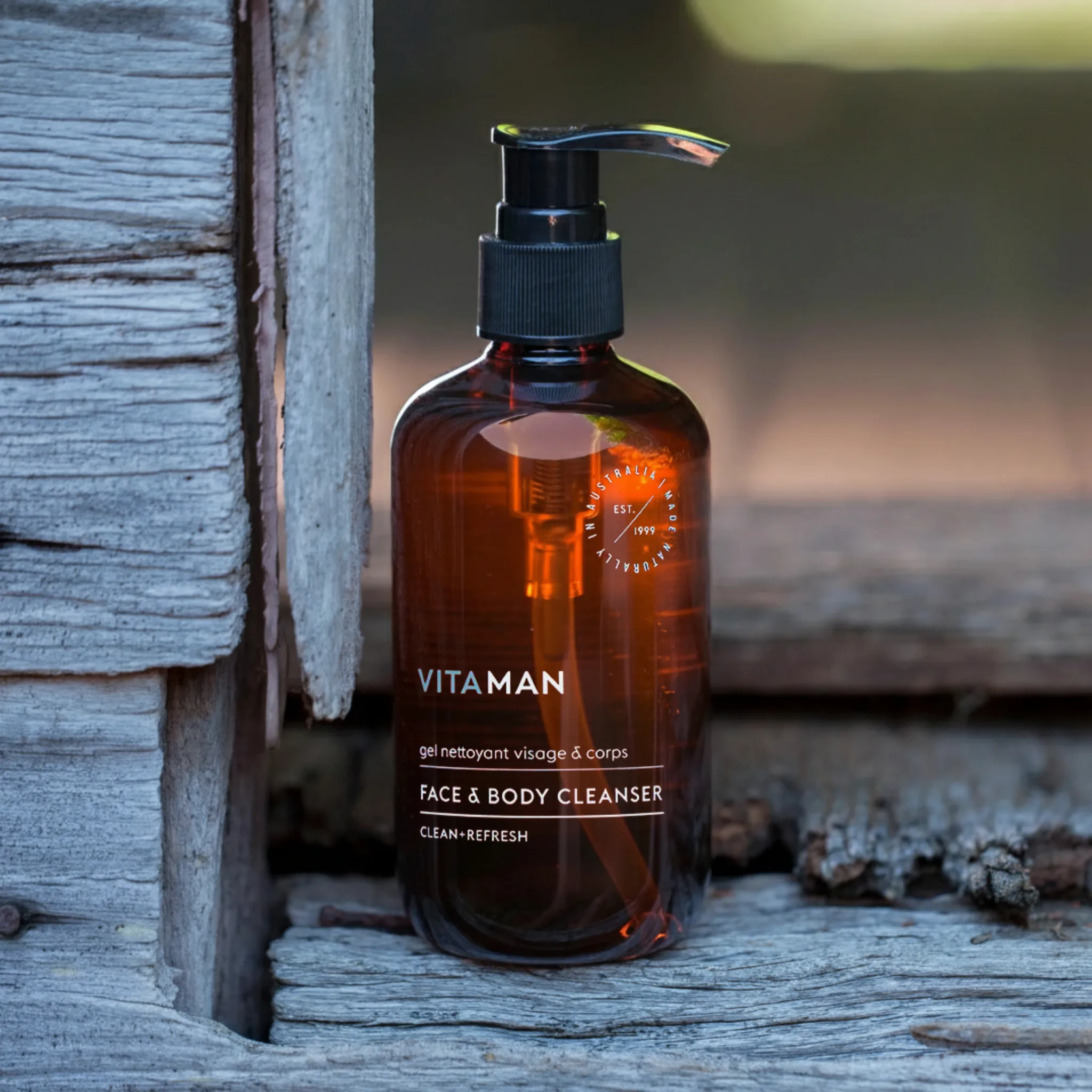 VITAMAN - Organic Face And Body Cleanser For Men 250ml - Image 4