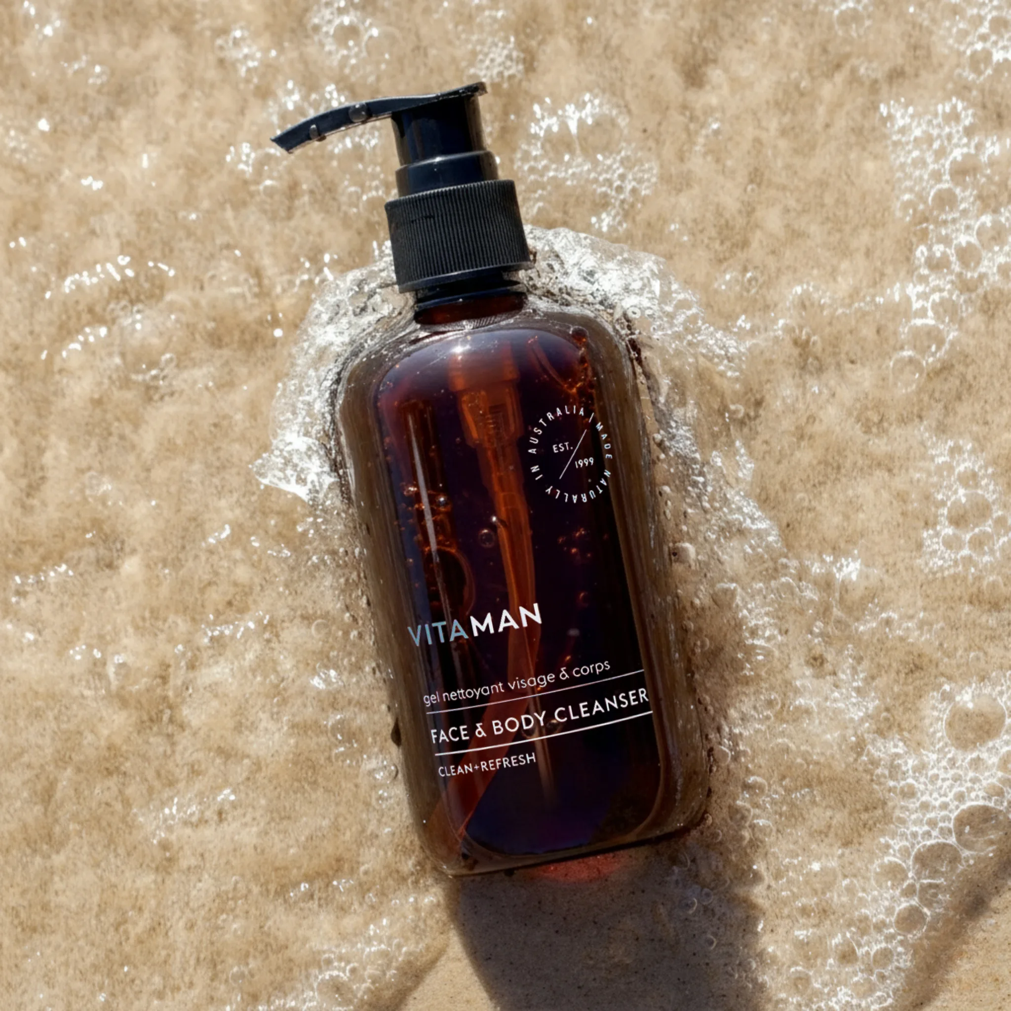 VITAMAN - Organic Face And Body Cleanser For Men 250ml - Image 5