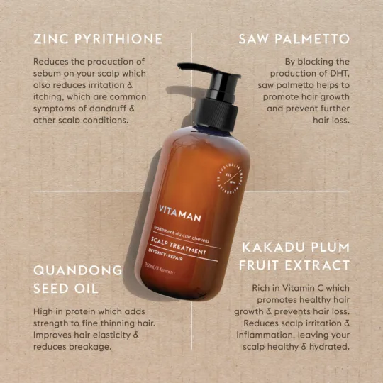 VITAMAN - Organic Scalp Treatment For Men 250ml - Image 5