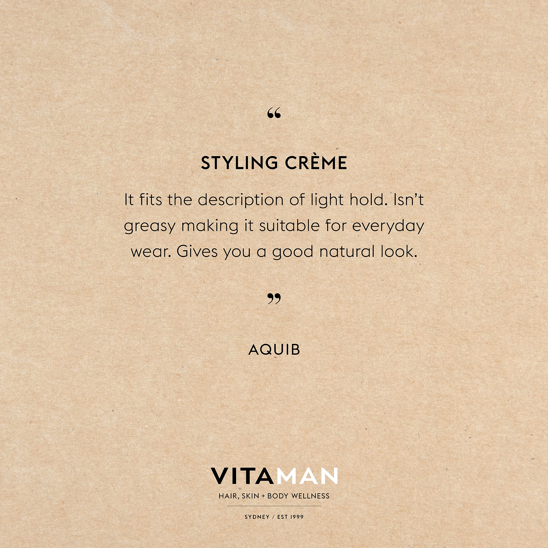 VITAMAN - Organic Hair Styling Cream For Men 100gr - Image 6